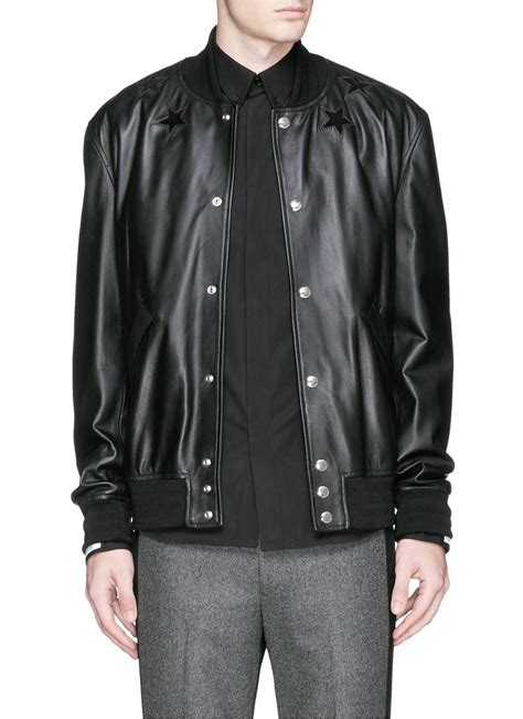 givenchy leather jacket men's|givenchy leather bomber jacket.